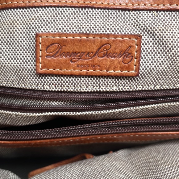 Dooney Bourke Tote Satchel Handbag Purse Weave Vintage RARE Tweed Leather - Picture 13 of 15